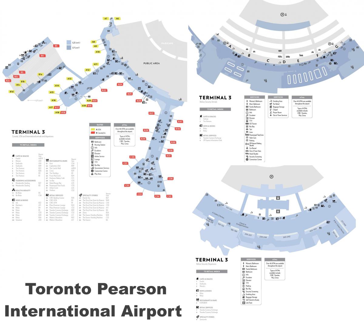 خريطة محطة مطار تورونتو