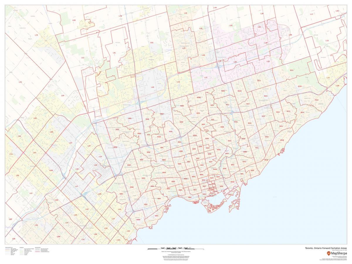 خريطة رموز البريدي تورونتو