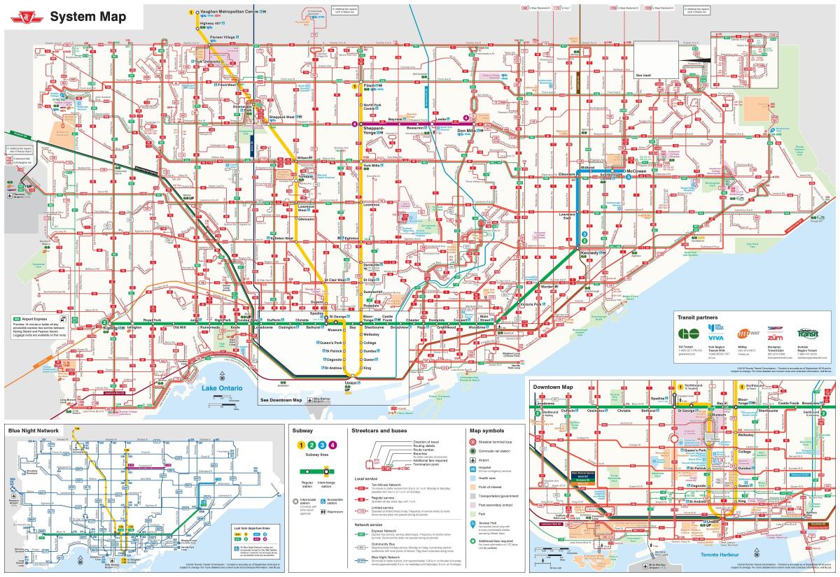 تورونتو النقل خريطة