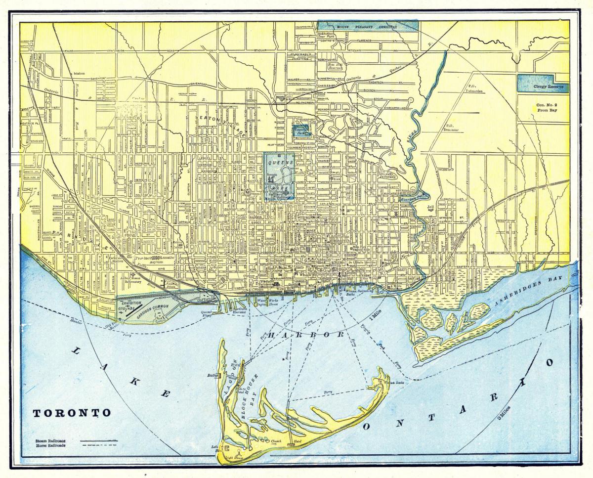 تورونتو خريطة قديمة